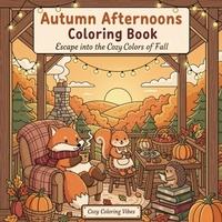Enlarge image Cover: Autumn Afternoons Coloring Book - Cozy Coloring Vibes