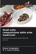 Cover: Studi sulla composizione delle erbe medicinali - Edizioni Sapienza