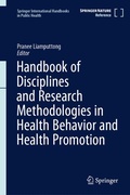 Cover: Handbook of Disciplines and Research Methodologies in Health Behavior and Health Promotion - Springer