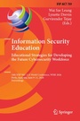Cover: Information Security Education: Educational Strategies for Developing the Future Cybersecurity Workforce - Springer