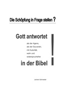 Cover: Die Sch&ouml;pfung in Frage stellen? - BoD - Books on Demand