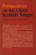 Cover: Perspectives on the Older Scottish Tongue - Edinburgh University Press