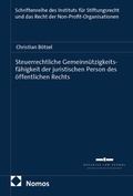 Cover: Steuerrechtliche Gemeinn&uuml;tzigkeitsf&auml;higkeit der juristischen Person des &ouml;ffentlichen Rechts - Nomos