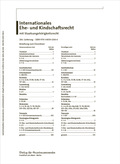 Cover: Internationales Ehe- und Kindschaftsrecht mit Staatsangeh&ouml;rigkeitsrecht - Verlag f&uuml;r Standesamtswesen