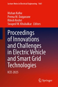 Enlarge image Cover: Proceedings of Innovations and Challenges in Electric Vehicle and Smart Grid Technologies - Springer