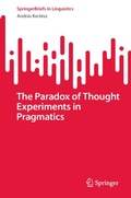 Cover: The Paradox of Thought Experiments in Pragmatics - Springer