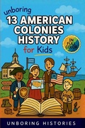 Cover: Unboring 13 American Colonies History for Kids - Unboring Histories