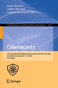 Cover: Cybersecurity - Springer