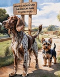Cover: PENNY AND WOODY VISIT THE WILDLIFE PARK - Penny Pup Books