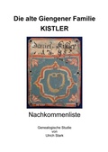 Cover: Die alte Giengener Familie KISTLER - epubli