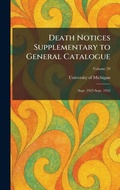 Cover: Death Notices Supplementary to General Catalogue - Tradd Street Press