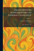 Cover: Death Notices Supplementary to General Catalogue - Tradd Street Press