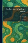 Cover: La Rumination Chez l'Homme - Tradd Street Press
