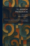 Cover: St. Answlm Proslogium - Tradd Street Press
