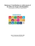 Cover: Businesses' Contributions to Achievement of the SDGs for People with Disabilities - Alan Gutterman