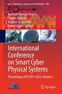 Enlarge image Cover: International Conference on Smart Cyber Physical Systems - Springer