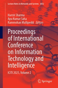 Enlarge image Cover: Proceedings of International Conference on Information Technology and Intelligence - Springer
