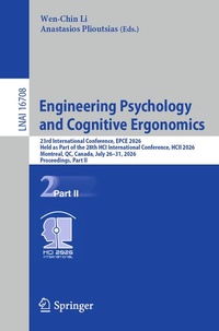 Enlarge image Cover: Engineering Psychology and Cognitive Ergonomics - Springer