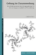 Cover: Geltung im Zusammenhang - Brill Deutschland GmbH