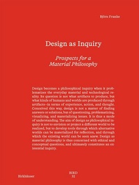 Enlarge image Cover: Design as Inquiry - Birkhäuser
