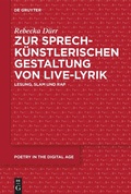 Cover: Zur sprechk&uuml;nstlerischen Gestaltung von Live-Lyrik - De Gruyter