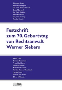 Enlarge image Cover: Festschrift zum 70. Geburtstag von Rechtsanwalt Werner Siebers - edition faust