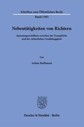 Cover: Nebent&auml;tigkeiten von Richtern - Duncker & Humblot