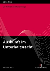 Enlarge image Cover: Auskunft im Unterhaltsrecht - eBroschüre (PDF) - Deutscher Anwaltverlag