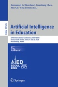 Cover: Artificial Intelligence in Education - Springer