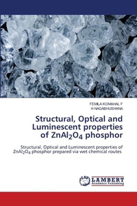 Enlarge image Cover: Structural, Optical and Luminescent properties of ZnAl2O4 phosphor - LAP Lambert Academic Publishing