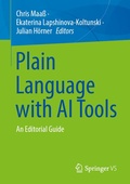 Cover: Plain Language with AI Tools - Springer VS