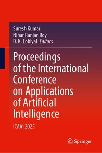 Enlarge image Cover: Proceedings of the International Conference on Applications of Artificial Intelligence - Springer