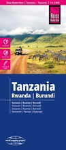 Cover: Reise Know-How Landkarte Tansania, Ruanda, Burundi | Tanzania, Ruanda, Burundi (1:1.200.000) - Reise Know-How Verlag Peter Rump GmbH