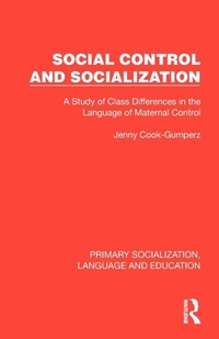 Enlarge image Cover: Social Control and Socialization - Routledge