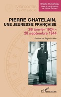 Cover: Pierre Chatelain, une jeunesse francaise - Editions L'Harmattan