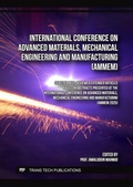 Cover: International Conference on Advanced Materials, Mechanical Engineering and Manufacturing (AMMEM) - Trans Tech Publications Ltd