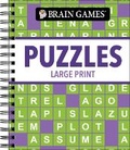 Cover: Brain Games - Puzzles - Large Print (Classic) - Fun & Relaxing Variety: Word Search, Crossword & More Spiral Bound Gift for Adults & Seniors - Publications International, Ltd.