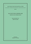 Cover: Das Buch des Gehorsams - De Gruyter Akademie Forschung