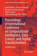 Cover: Proceedings of International Conference on Computational Intelligence, Data Science, and Digital Transformations - Springer