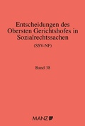 Cover: Entscheidungen des obersten Gerichtshofes in Sozialrechtssachen SSV-NF - Manz