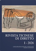 Cover: Rivista ticinese di diritto I-2026 - Helbing & Lichtenhahn