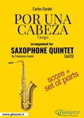 Cover: Saxophone Quintet "Por una cabeza" score & parts - Glissato Edizioni Musicali