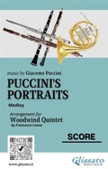 Cover: Score of "Puccini's Portraits" for Woodwind Quintet - Glissato Edizioni Musicali