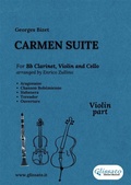 Cover: Violin part: Carmen Suite for Trio (Bb Clarinet, Violin and Cello) - Glissato Edizioni Musicali