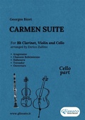 Cover: Cello part: Carmen Suite for Trio (Bb Clarinet, Violin and Cello) - Glissato Edizioni Musicali