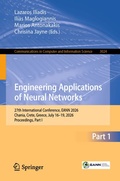 Cover: Engineering Applications of Neural Networks - Springer