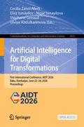 Cover: Artificial Intelligence for Digital Transformations - Springer