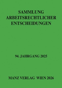 Enlarge image Cover: Sammlung arbeitsrechtlicher Entscheidungen - Manz