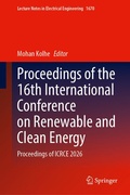 Cover: Proceedings of the 16th International Conference on Renewable and Clean Energy - Springer