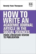 Cover: How To Write an Academic Journal Article in the Social Sciences - Edward Elgar Publishing